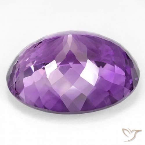 50.87カラットの天然Medium Dark-Violetアメジスト、楕円形、VS
