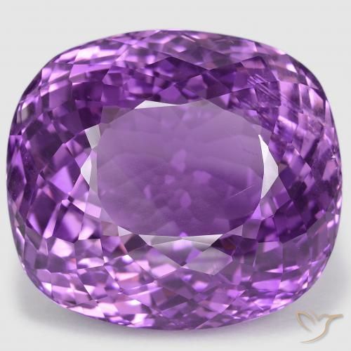 95.38ct 天然 ミディアムパープルがかったバイオレット アメジスト, クッション, VS