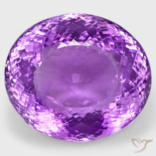 108.70ct 天然 濃い紫 アメジスト, 楕円形, VS