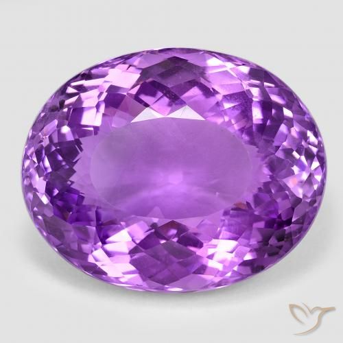 50.94ct 天然 濃いパープルがかったバイオレット アメジスト, 楕円形, VVS