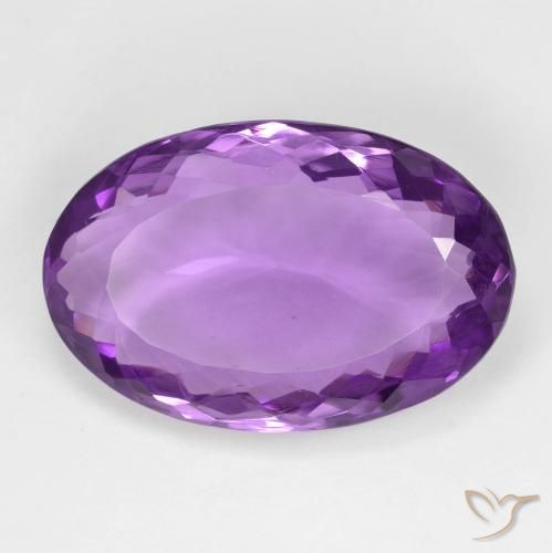 15.10ct 天然 濃い紫 アメジスト, 楕円形, VVS-VS