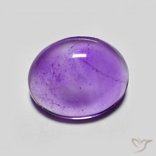 3.99ct 天然 ディープバイオレット アメジスト, 楕円形, 透明