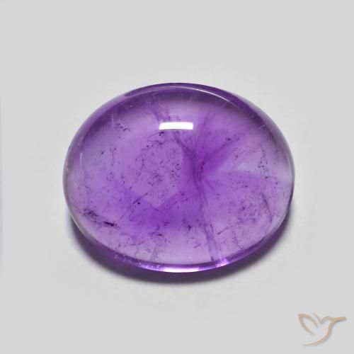 4.09ct 天然 ディープバイオレット アメジスト, 楕円形, 透明
