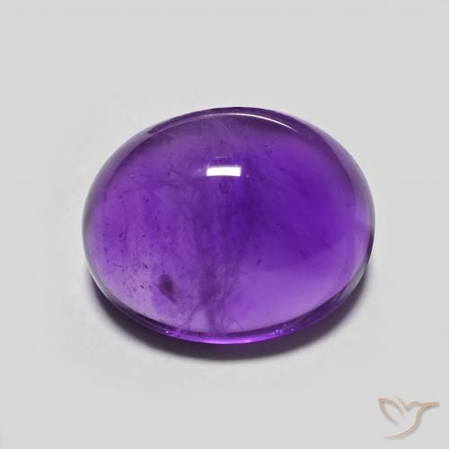 4.17ct 天然 鮮やかなバイオレット アメジスト, 楕円形, 透明