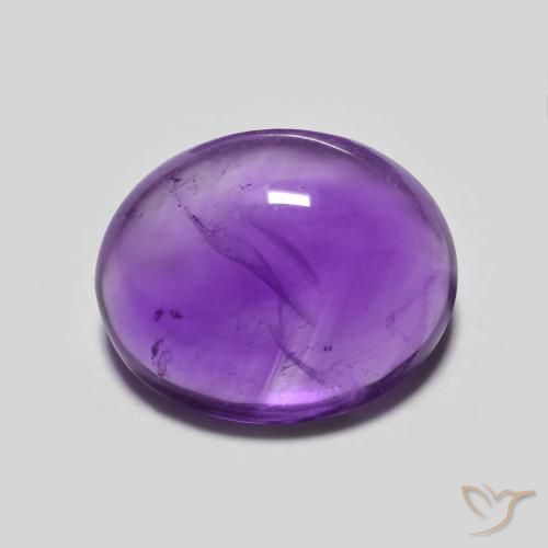 3.61ct 天然 ディープバイオレット アメジスト, 楕円形, 透明