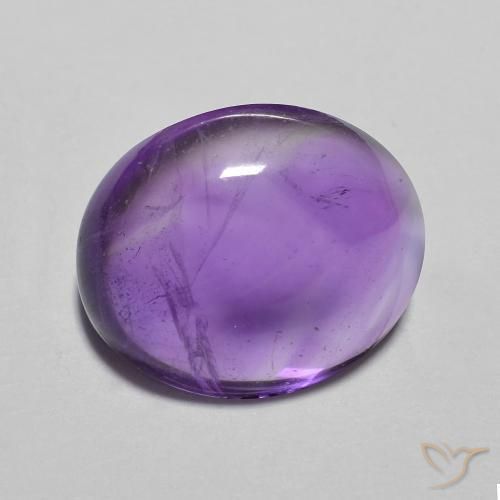 3.60カラットの天然Medium Light-Violetアメジスト、楕円形、透明
