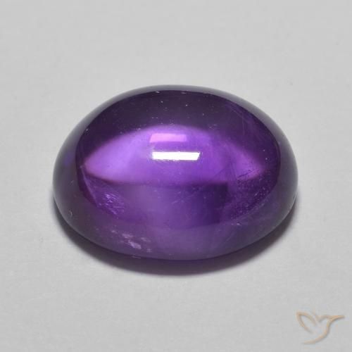 3.60カラットの天然Medium Light-Violetアメジスト、楕円形、透明