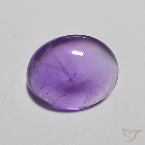 2.51カラットの天然Medium Light-Violetアメジスト、楕円形、透明