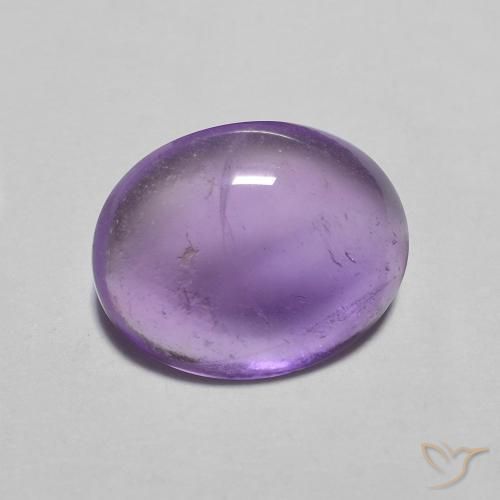 2.43カラットの天然Medium Light-Violetアメジスト、楕円形、透明