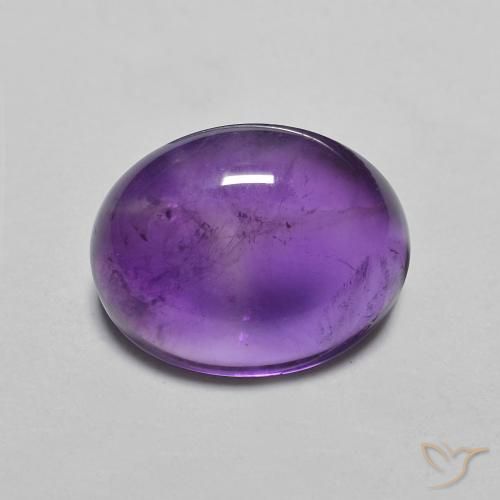 3.19ct 天然 濃い紫 アメジスト, 楕円形, 透明