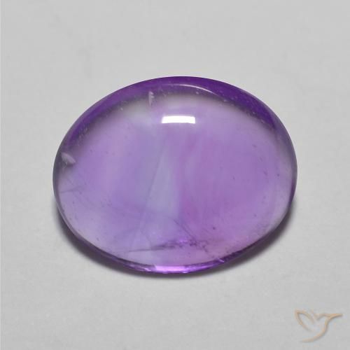 3.16ct 天然 鮮やかなバイオレット アメジスト, 楕円形, 透明