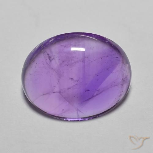 3.71ct 天然 鮮やかなバイオレット アメジスト, 楕円形, 透明