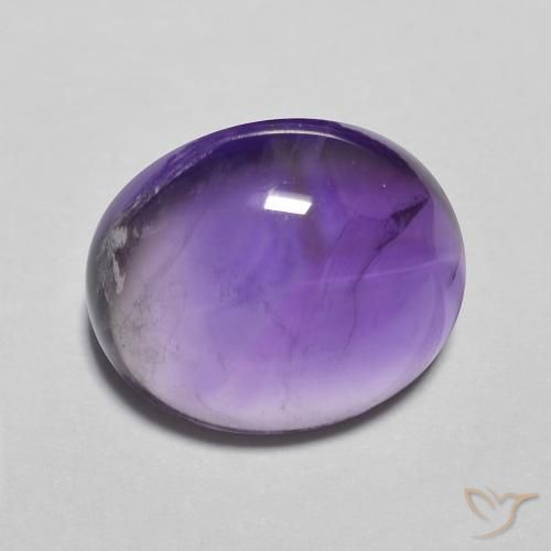 4.22カラットの天然Medium Light-Violetアメジスト、楕円形、透明