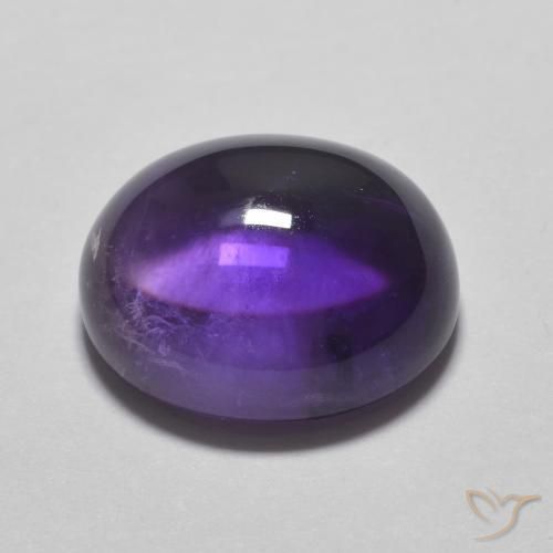 4.22カラットの天然Medium Light-Violetアメジスト、楕円形、透明