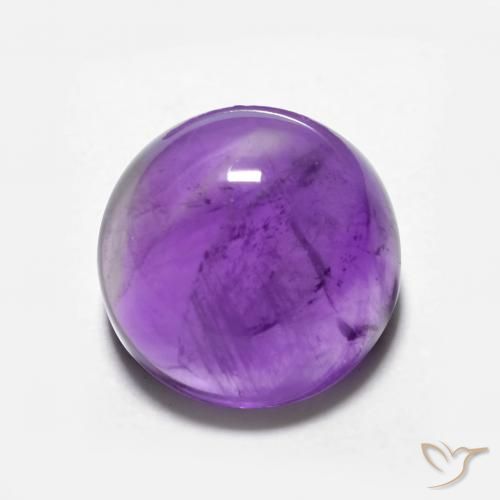 3.67ct 天然 鮮やかなバイオレット アメジスト, ラウンド, 透明