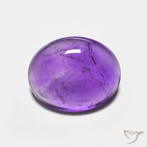 3.64ct 天然 パープルがかったバイオレット アメジスト, 楕円形, 透明