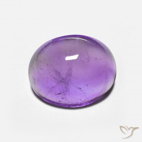 3.36ct 天然 濃いパープルがかったバイオレット アメジスト, 楕円形, 透明