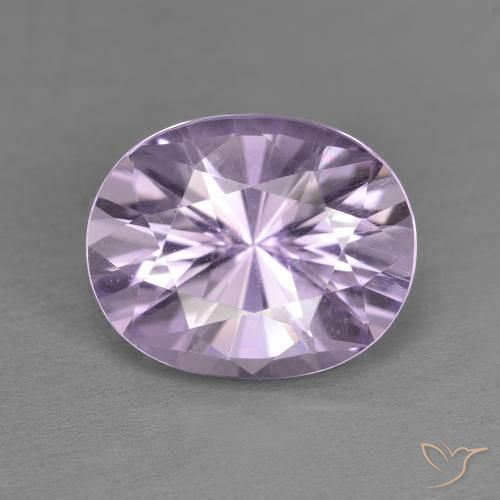 4.38ct 天然 ミディアムバイオレット アメジスト, 楕円形, VVS