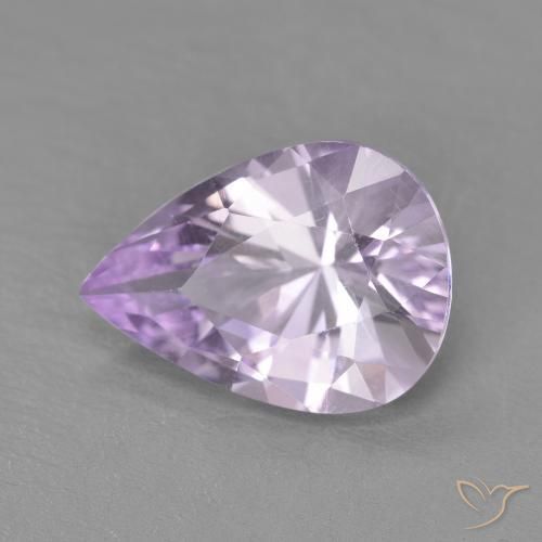 3.36ct 天然 ライトバイオレット アメジスト, 洋梨の形, VVS