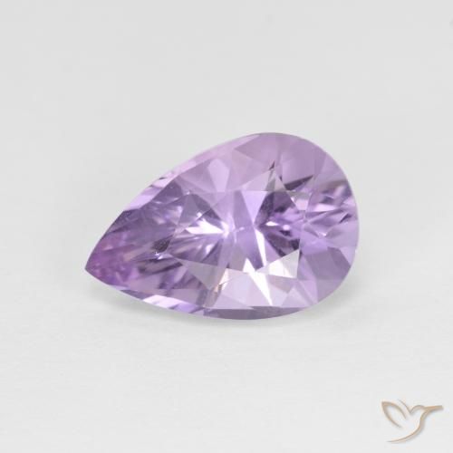 2.35ct 天然 薄いアイリスバイオレット アメジスト, 洋梨の形, VVS