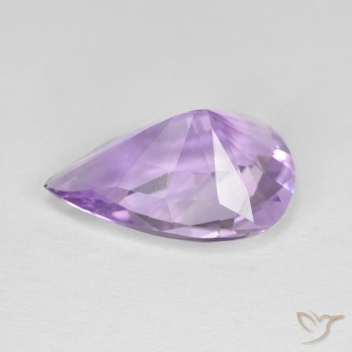 3.86カラットの天然Medium Light-Violetアメジスト、洋梨の形、VVS-VS