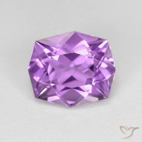 3.80ct 天然 ミディアムパープルがかったバイオレット アメジスト, ファンシー, VVS