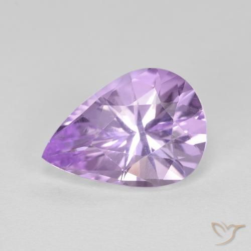 2.64ct 天然 ミディアムバイオレット アメジスト, 洋梨の形, VVS