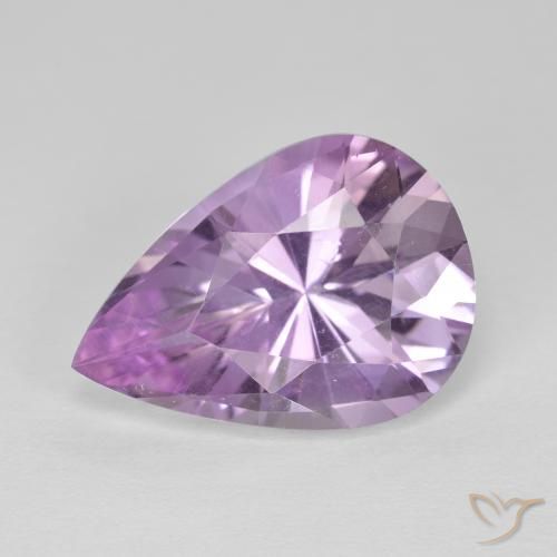5.33ct 天然 ピンクがかったバイオレット アメジスト, 洋梨の形, VVS