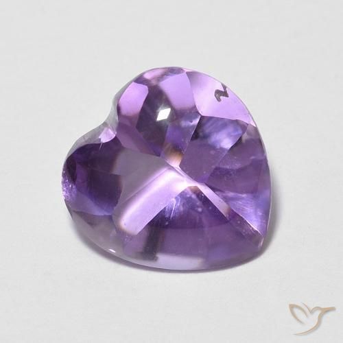 1.93ct 天然 鮮やかなバイオレット アメジスト, 心臓, 透明