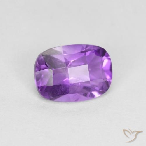 0.81ct 天然 鮮やかなバイオレット アメジスト, クッション, VVS-VS