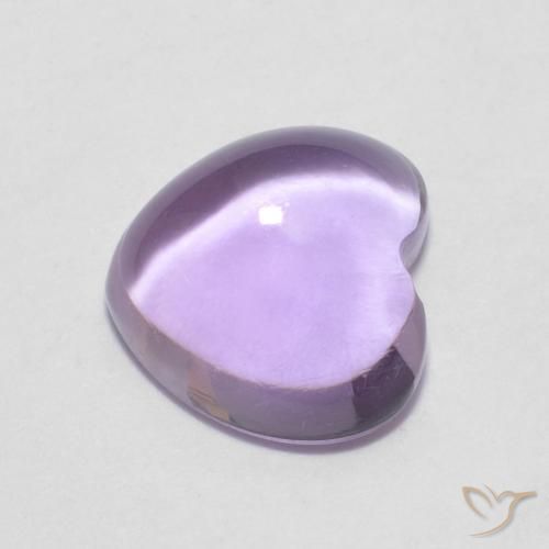 0.86ct 天然 ライトバイオレット アメジスト, 心臓, 透明