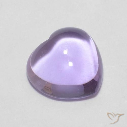 0.85ct 天然 ライトバイオレット アメジスト, 心臓, 透明