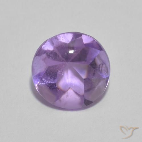 1.33ct 天然 ミディアムバイオレット アメジスト, ラウンド, 透明