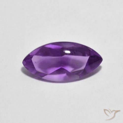 1.95カラットの天然Medium Light Purplish-Violetアメジスト、マーキーズ、透明