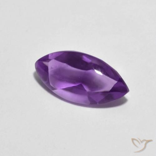 1.95カラットの天然Medium Light Purplish-Violetアメジスト、マーキーズ、透明