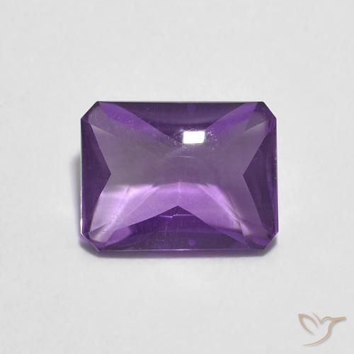 1.39ct 天然 ピンクがかったバイオレット アメジスト, エメラルドカット, 透明