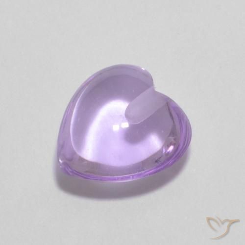 0.95カラットの天然Medium Light-Violetアメジスト、心臓、透明