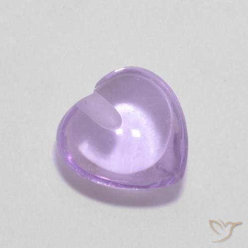 0.95カラットの天然Medium Light-Violetアメジスト、心臓、透明