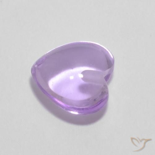 0.95カラットの天然Medium Light-Violetアメジスト、心臓、透明