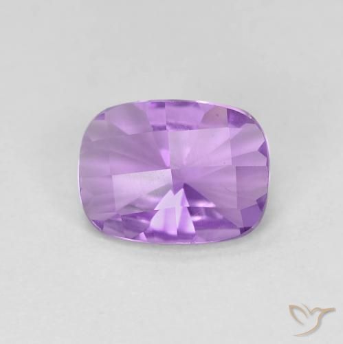 1.10ct 天然 ピンクがかったバイオレット アメジスト, クッション, VVS