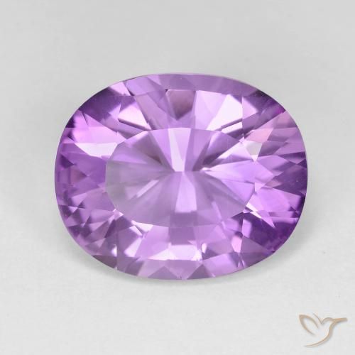 6.63ct 天然 パープルがかったバイオレット アメジスト, 楕円形, VVS-VS