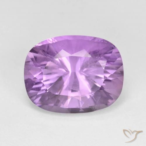 6.21ct 天然 ピンクがかったバイオレット アメジスト, クッション, VVS-VS