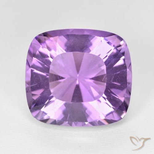 8.55ct 天然 ミディアムピンクがかったバイオレット アメジスト, クッション, VVS