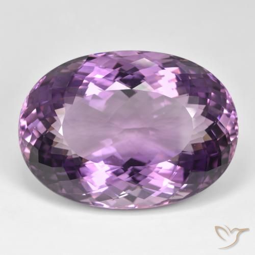 105.24ct 天然 薄いミディアムバイオレット アメジスト, 楕円形, IF