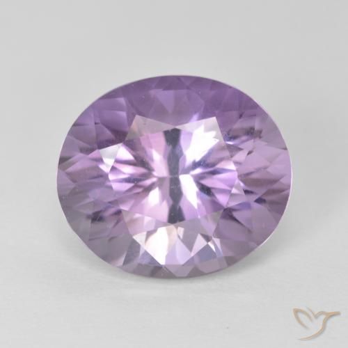 5.07ct 天然 ライトバイオレット アメジスト, 楕円形, VS