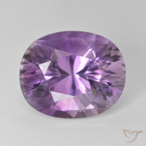 9.17ct 天然 Medium Light Purplish-Violet アメジスト, 楕円形, VS