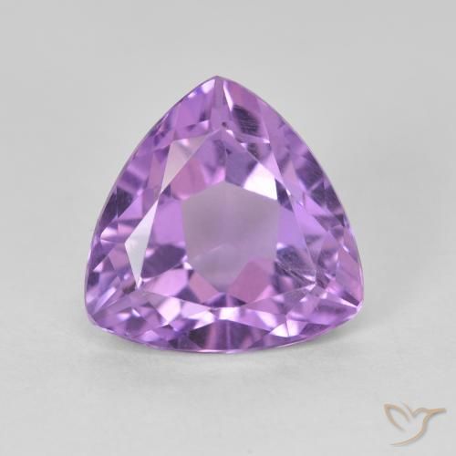 3.08ct 天然 鮮やかなバイオレット アメジスト, トリリオン, VS