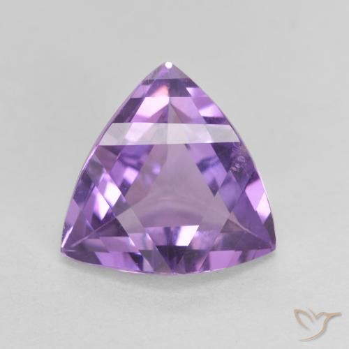2.95ct 天然 ミディアムバイオレット アメジスト, トリリオン, VS