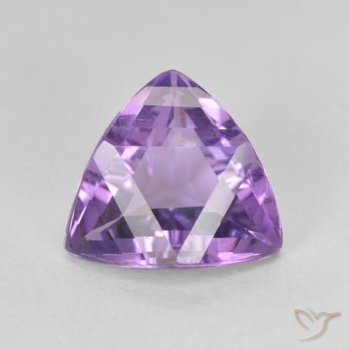 3.05ct 天然 ミディアムバイオレット アメジスト, トリリオン, VVS-VS