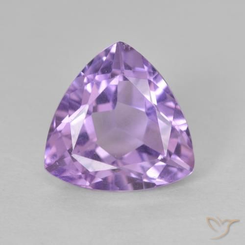 2.98ct 天然 ミディアムバイオレット アメジスト, トリリオン, VS
